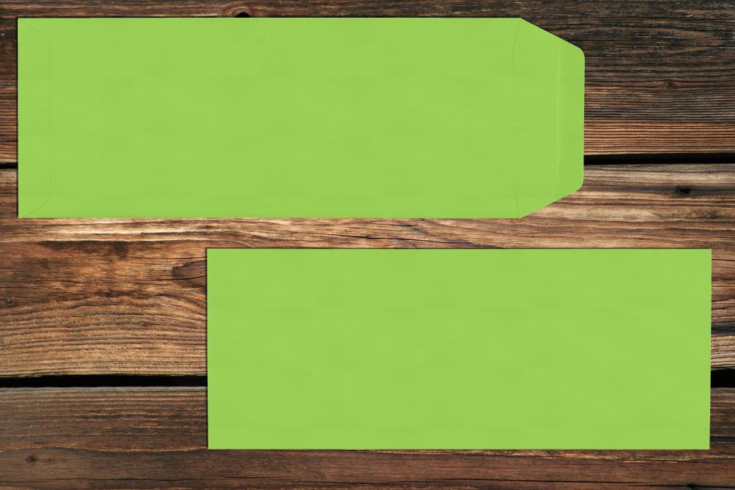 Versandtaschen 125x312 mm Nassklebend Apfelgrün 120 g/qm